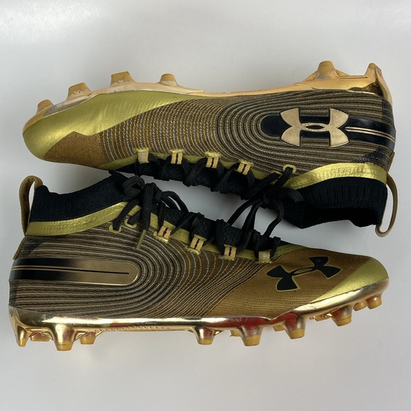 Under Armour Men's Spotlight MC Gold Football Cleats, Size 12 - Picture 6 of 16